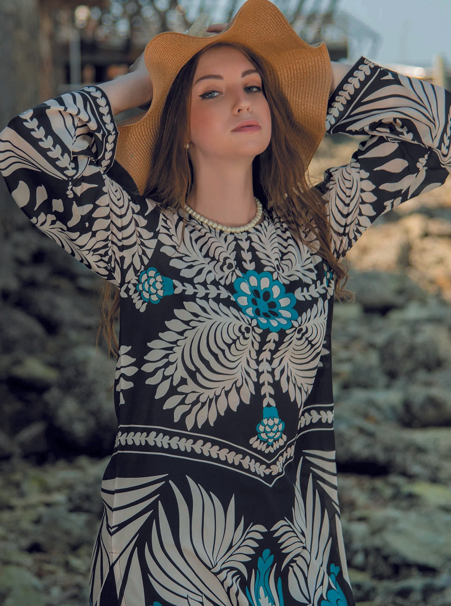 Trending Co-Ord Set Digital Printed Poly Lawn- Z815