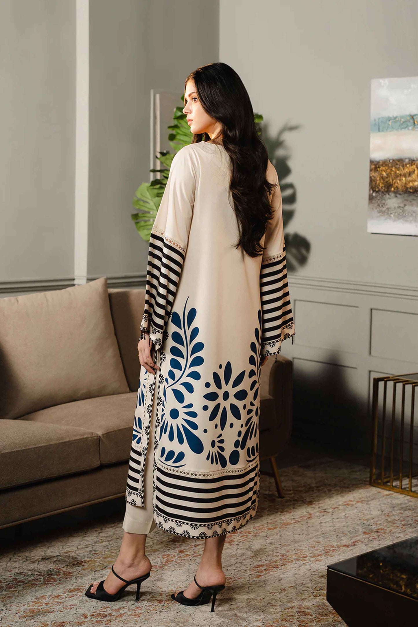 LULU Most Loved Printed Dress 2Pcs - 829