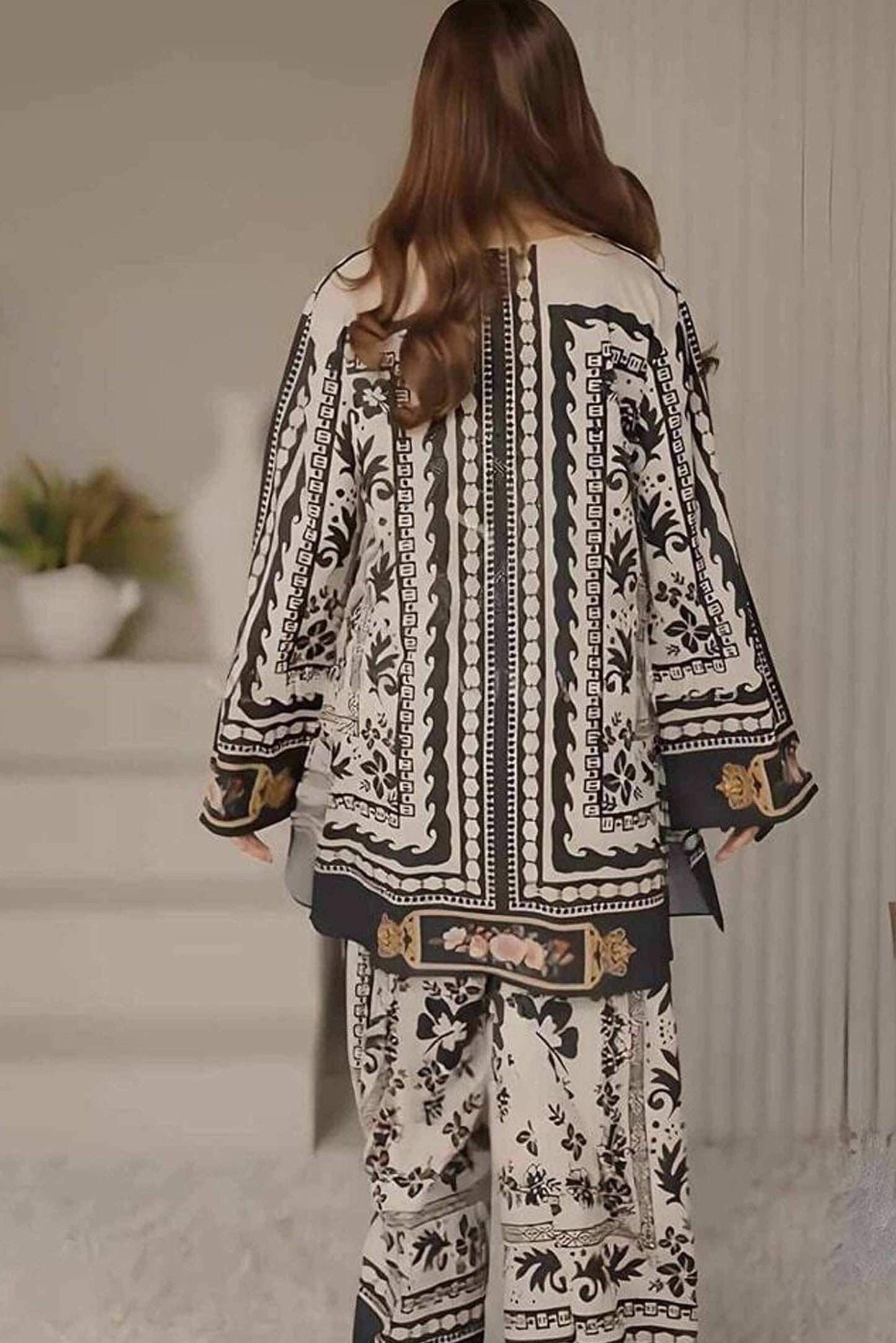 Best Seller Digital Printed Dress 2Pcs - 833