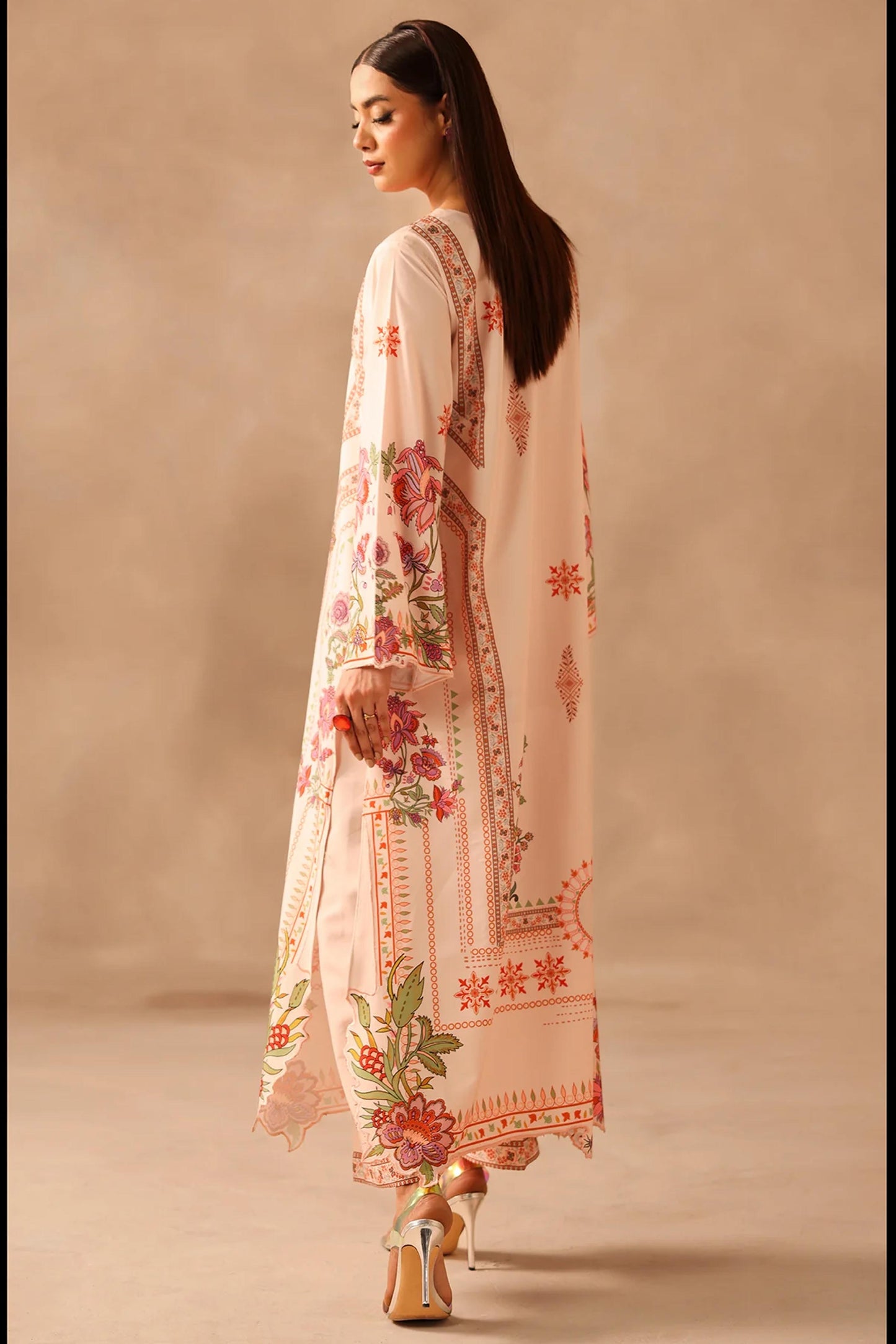 Long Length Printed Dress 2PC - 862