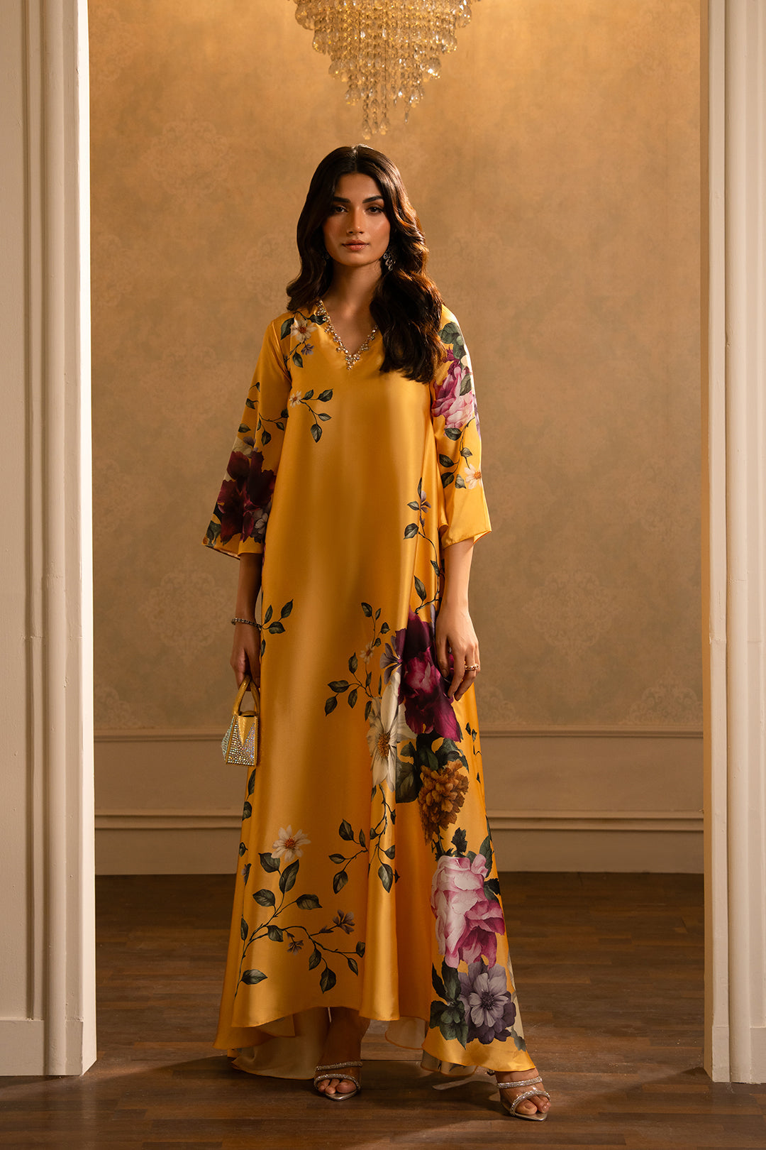2pc maxi dress Long Length Printed Dress 2PC