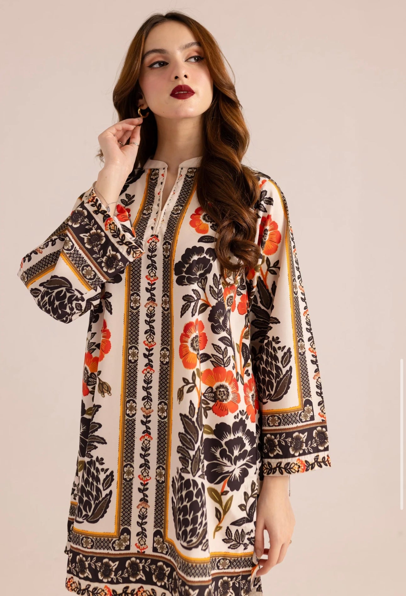 Trendy Hania Amir Unstitched 2pcs Set - UN-8216