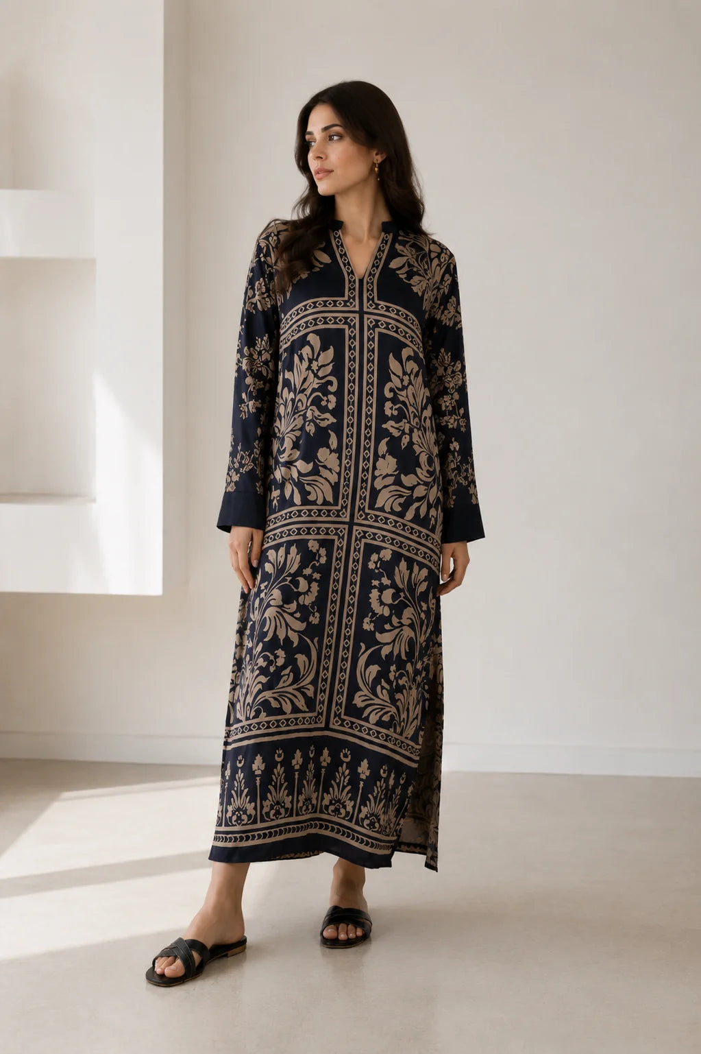 Printed Kaftan Long Length - 900