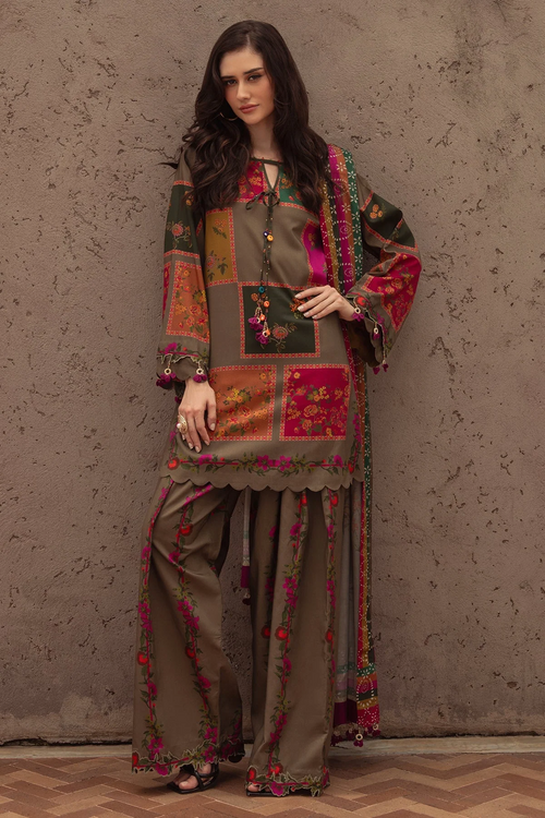 Long Length Printed Dress 2PC - Khaddar - 865