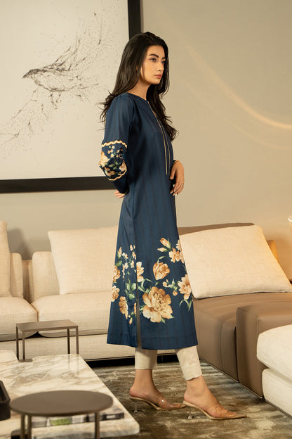 Long Length Printed Dress 2PC - Khaddar - 863