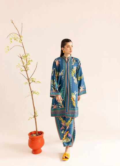 Trendy Hania Amir Unstitched 2pcs Set - UN-807