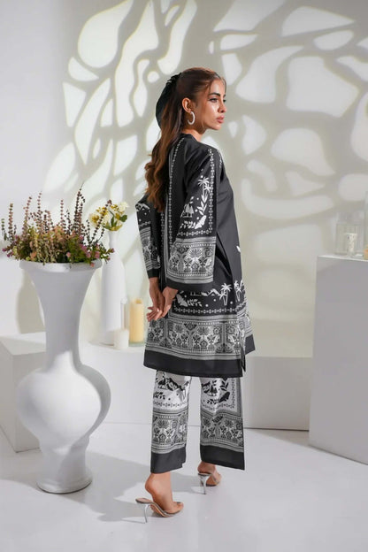 Monochrome Co-Ord Set 2Pc Digital Printed - 819