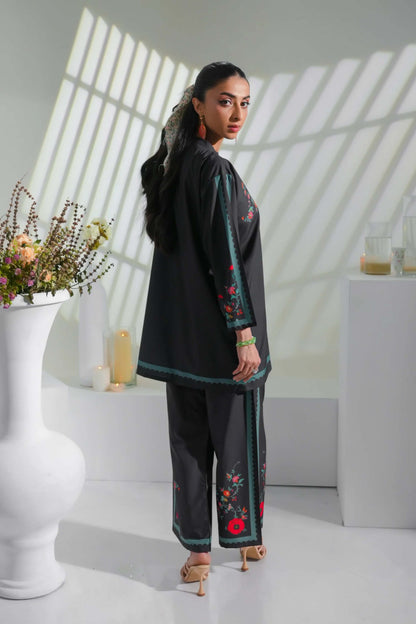 Trending Black Co-Ord Set Digital Printed - 822