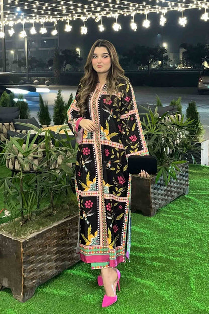 Unstitched 2pcs Digital Printed Set - UN-8235