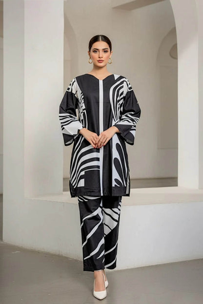 Digital Printed Dress 2PC - Khaddar - 838