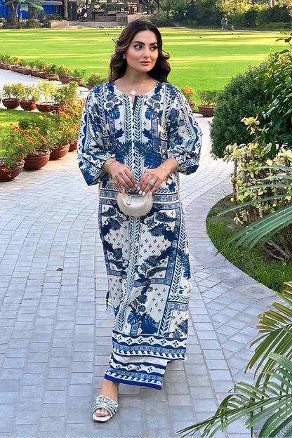Digital Printed Dress 2PC - Khaddar - 844