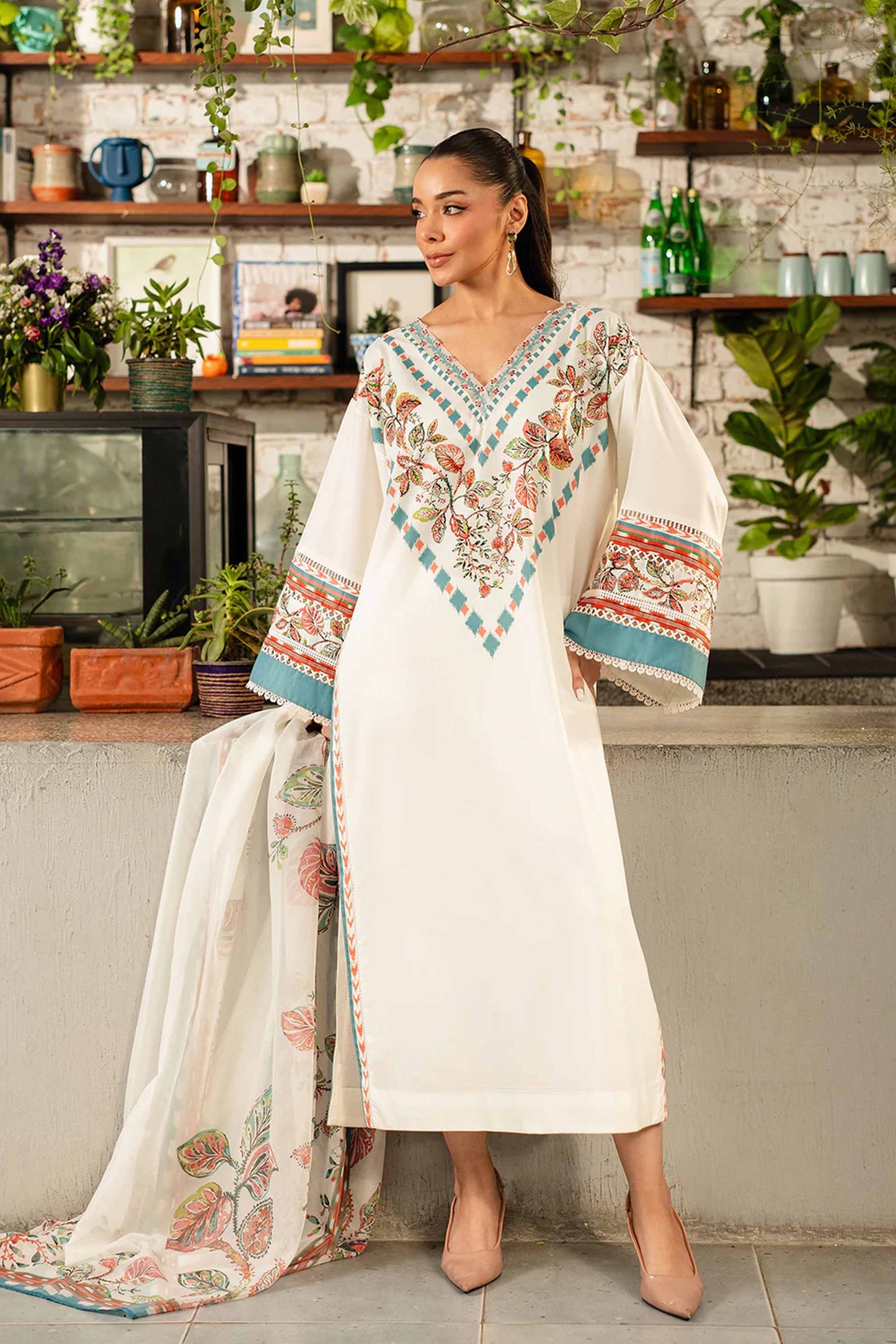 Digital Printed Dress 2PC - Khaddar - 856