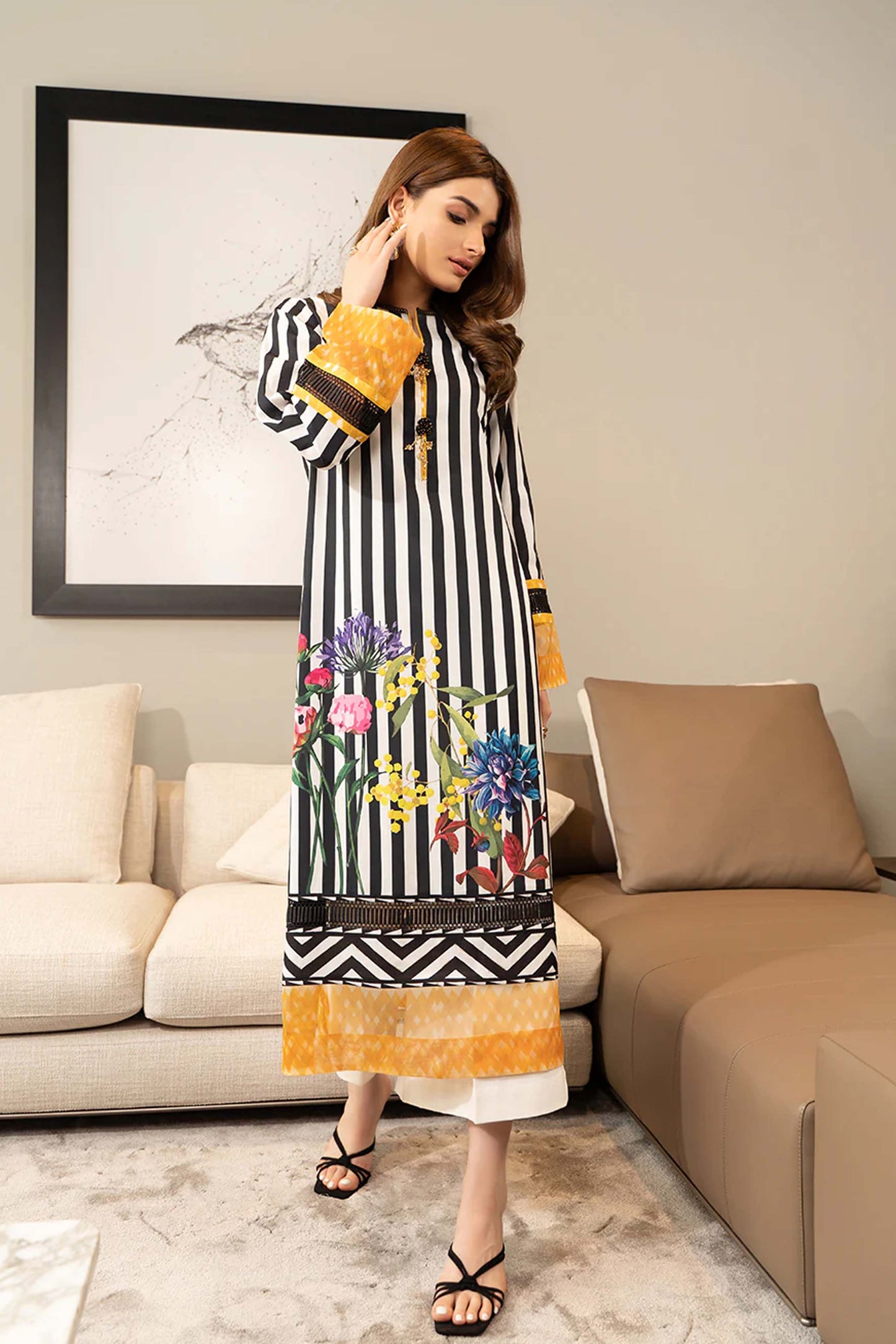 Digital Printed Dress 2PC - Khaddar - 858