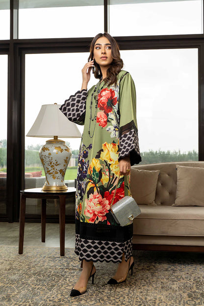 LULU Best Seller Printed Dress 2PC - 860