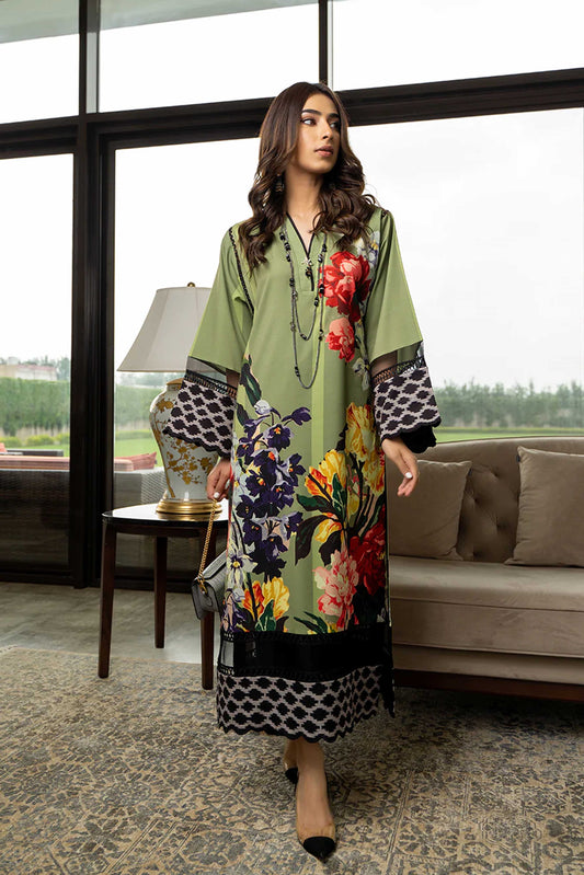 LULU Best Seller Printed Dress 2PC - Khaddar - 860