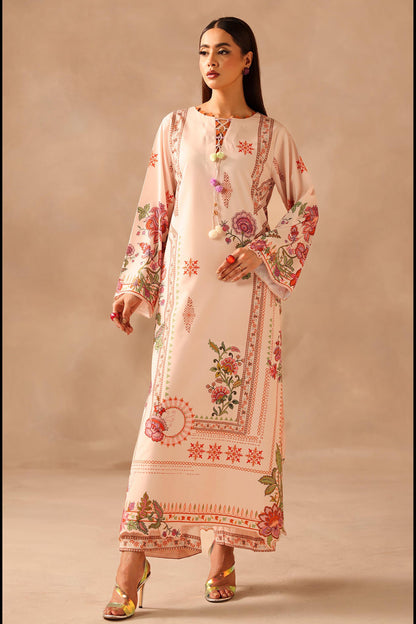 Long Length Printed Dress 2PC - Khaddar - 862