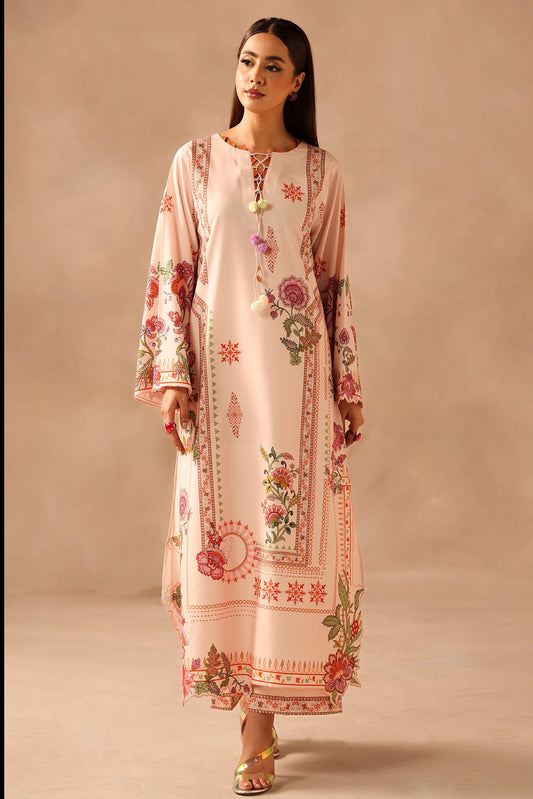 Long Length Printed Dress 2PC - Khaddar - 862