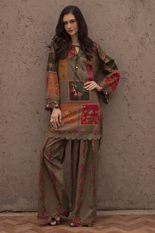 Long Length Printed Dress 2PC - 865