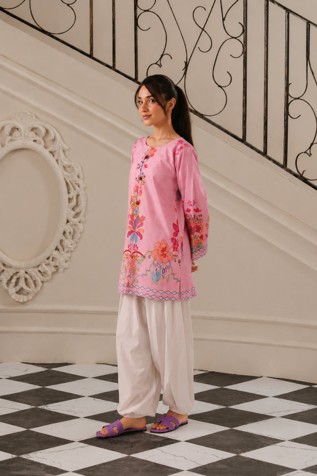 Bana Doria Lawn 2PC Co Ord Set  - 886