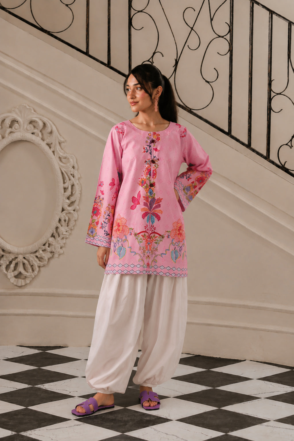Bana Doria Lawn 2PC Co Ord Set  - 886