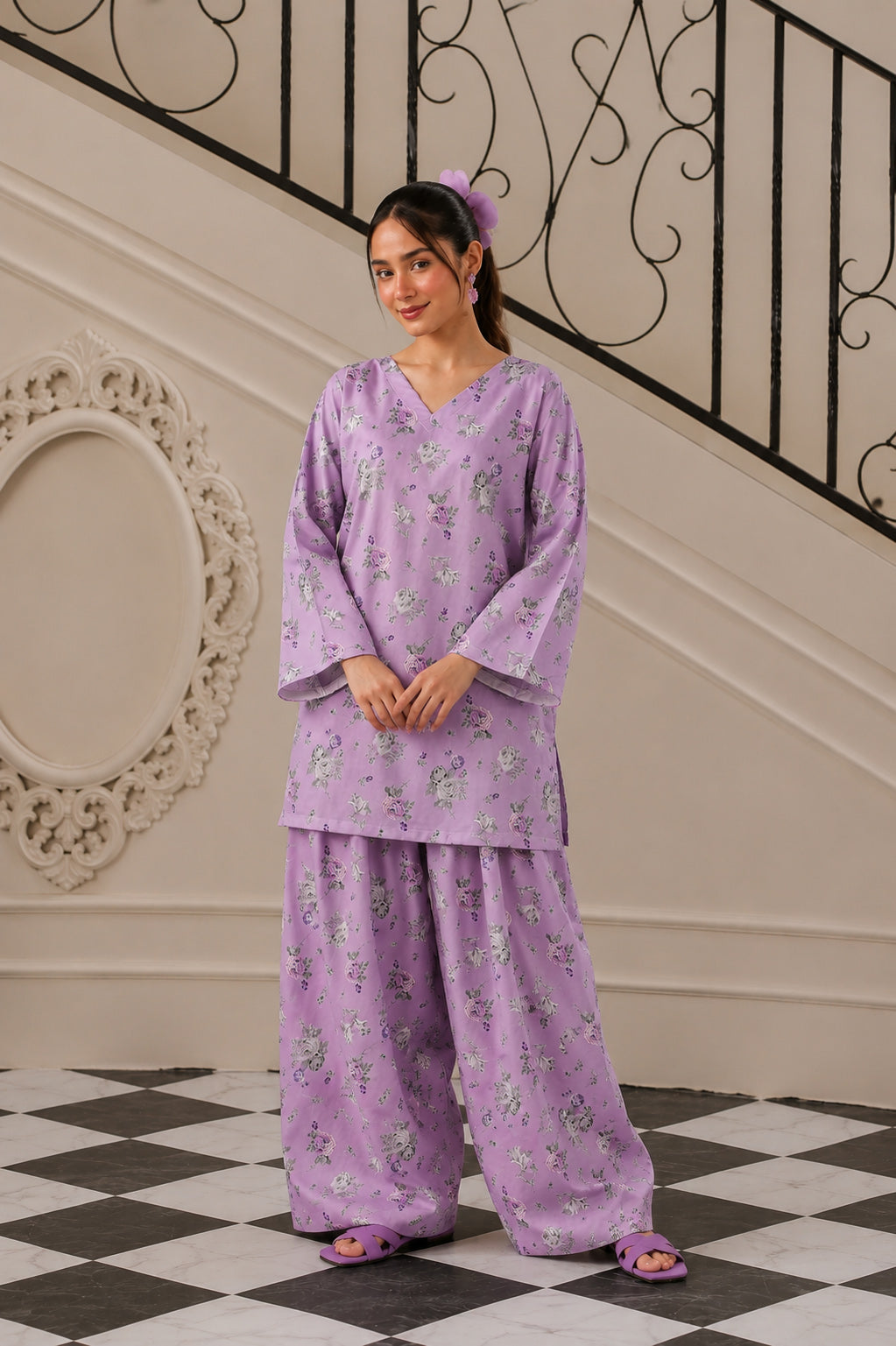 Bana Doria Lawn 2PC Co Ord Set  - 887