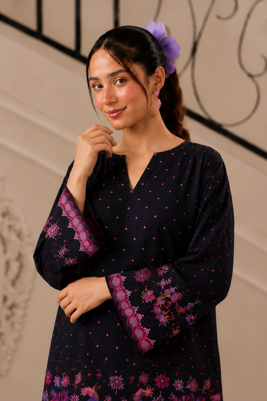 Bana Doria Lawn 2PC Co Ord Set  - 888