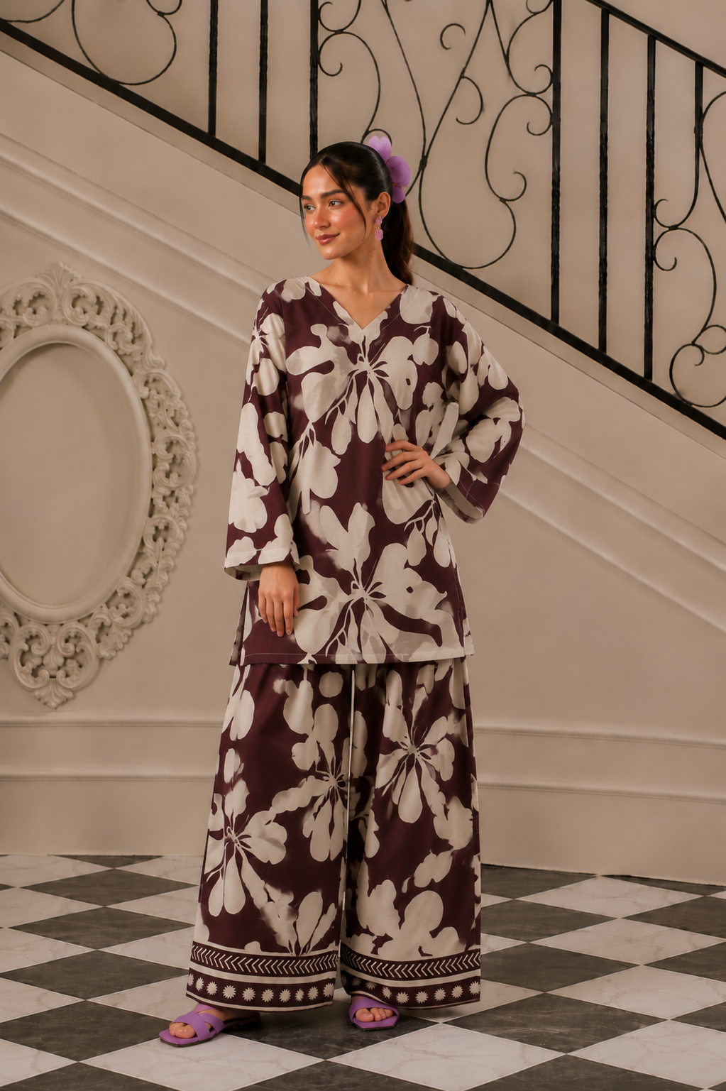 Bana Doria Lawn 2PC Co Ord Set  - 889