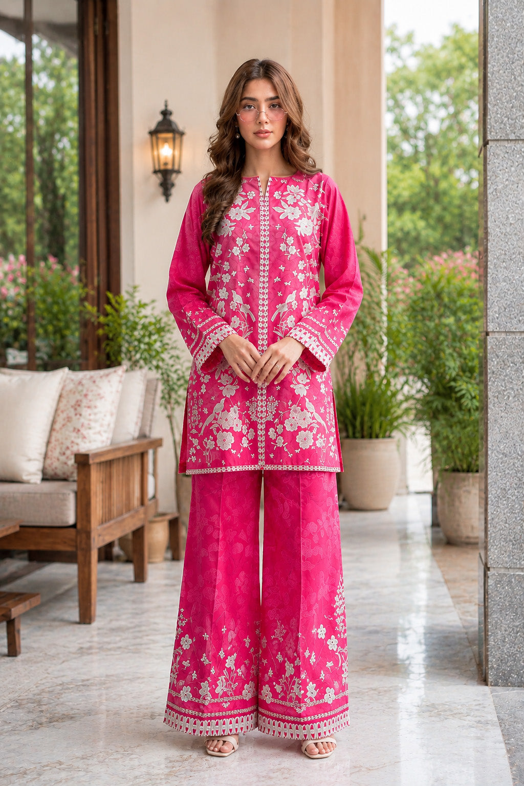Bana Doria Lawn 2PC Co Ord Set  - 890