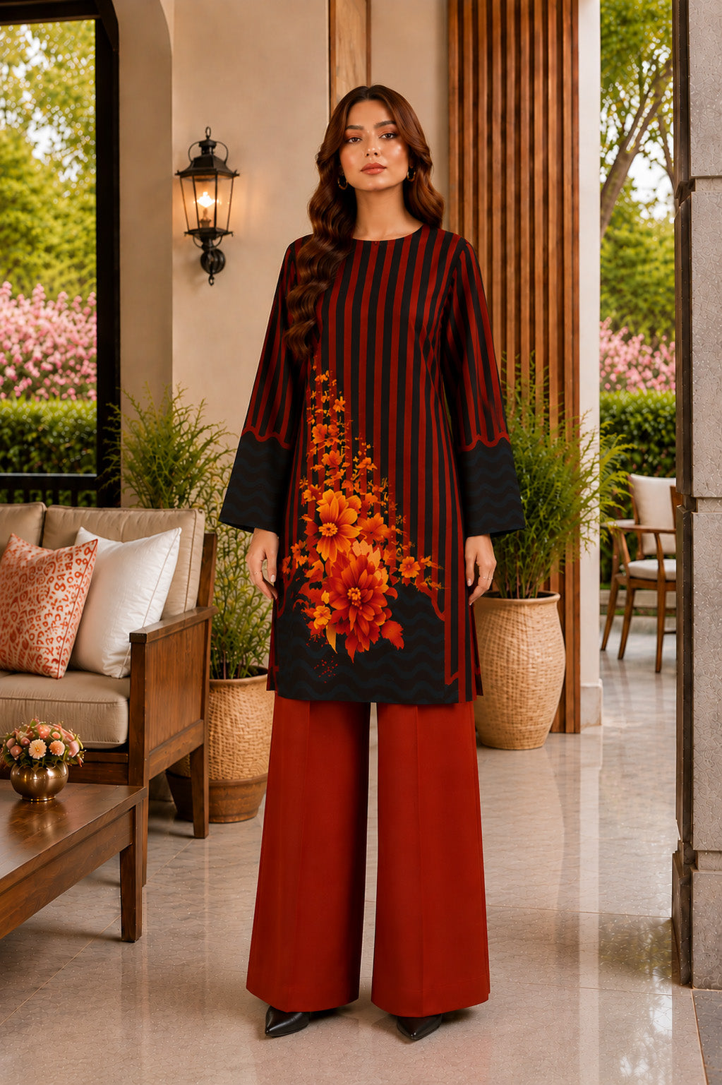 Bana Doria Lawn 2PC Co Ord Set  - 892