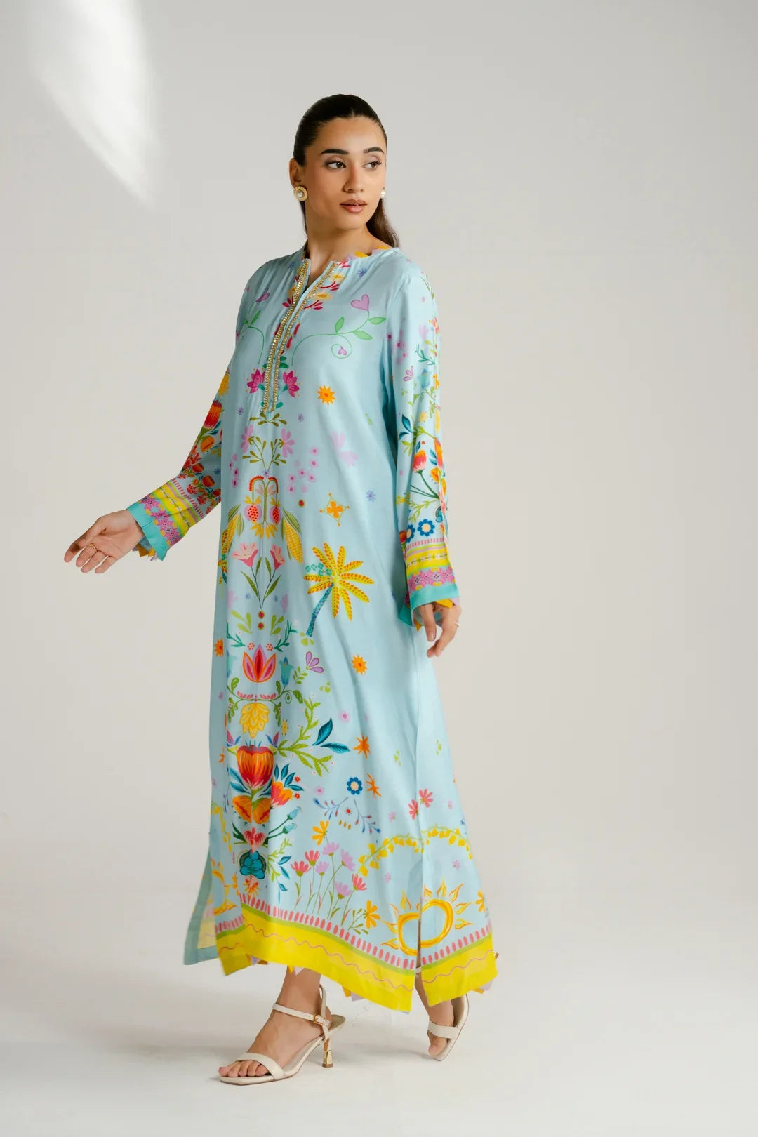 Printed Kaftan Long Length - 893
