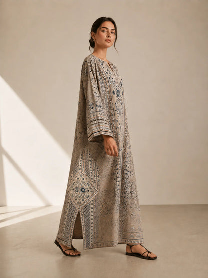 Printed Kaftan Long Length - 896