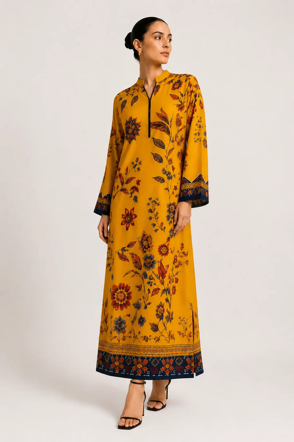Printed Kaftan Long Length - 897