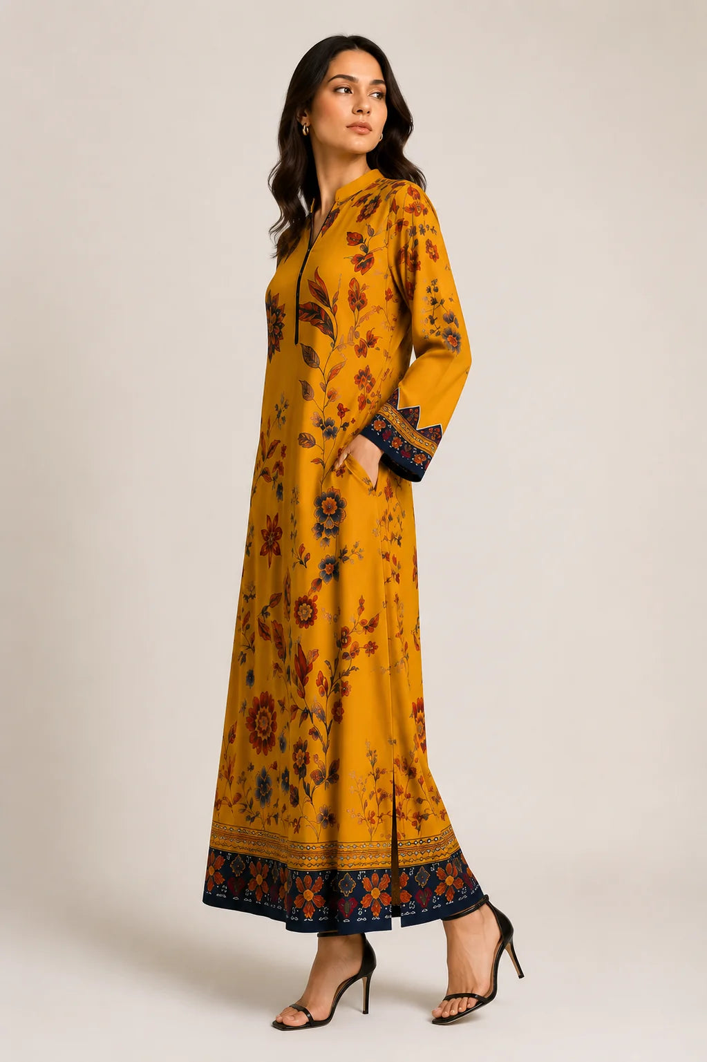 Printed Kaftan Long Length - 897