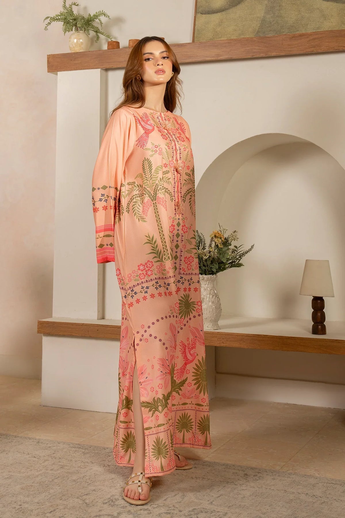 Printed Kaftan Long Length - 898