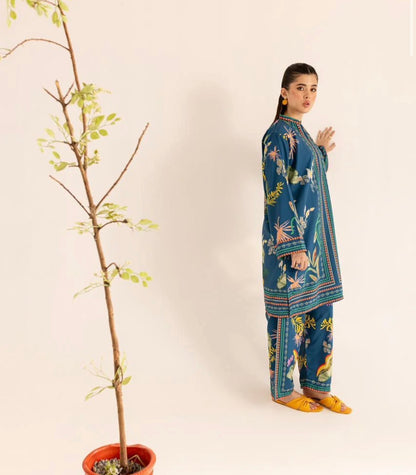 Blue CO-ORD SET Digital Printed - 807