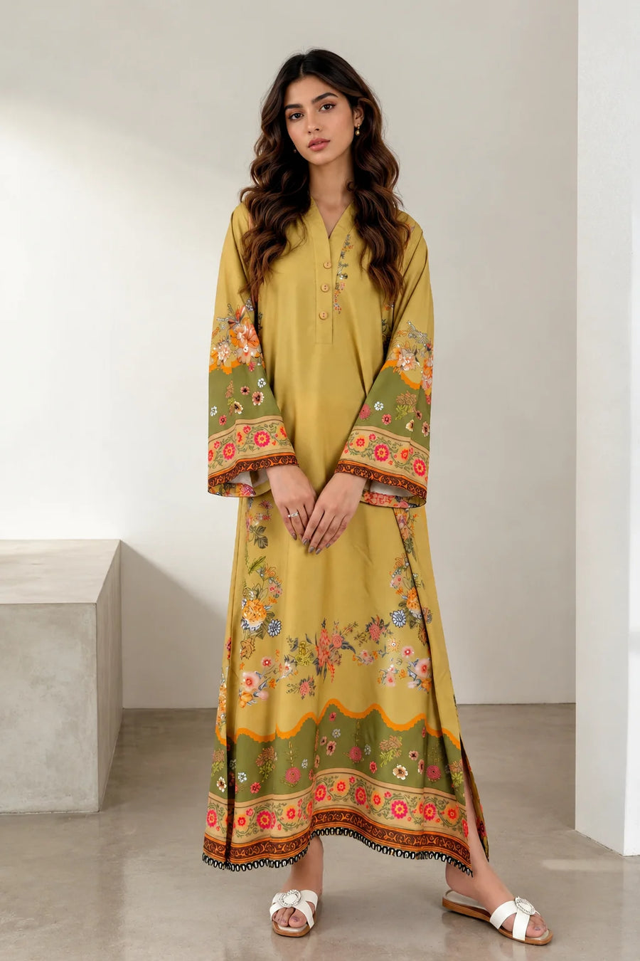 Printed Kaftan Long Length - 902