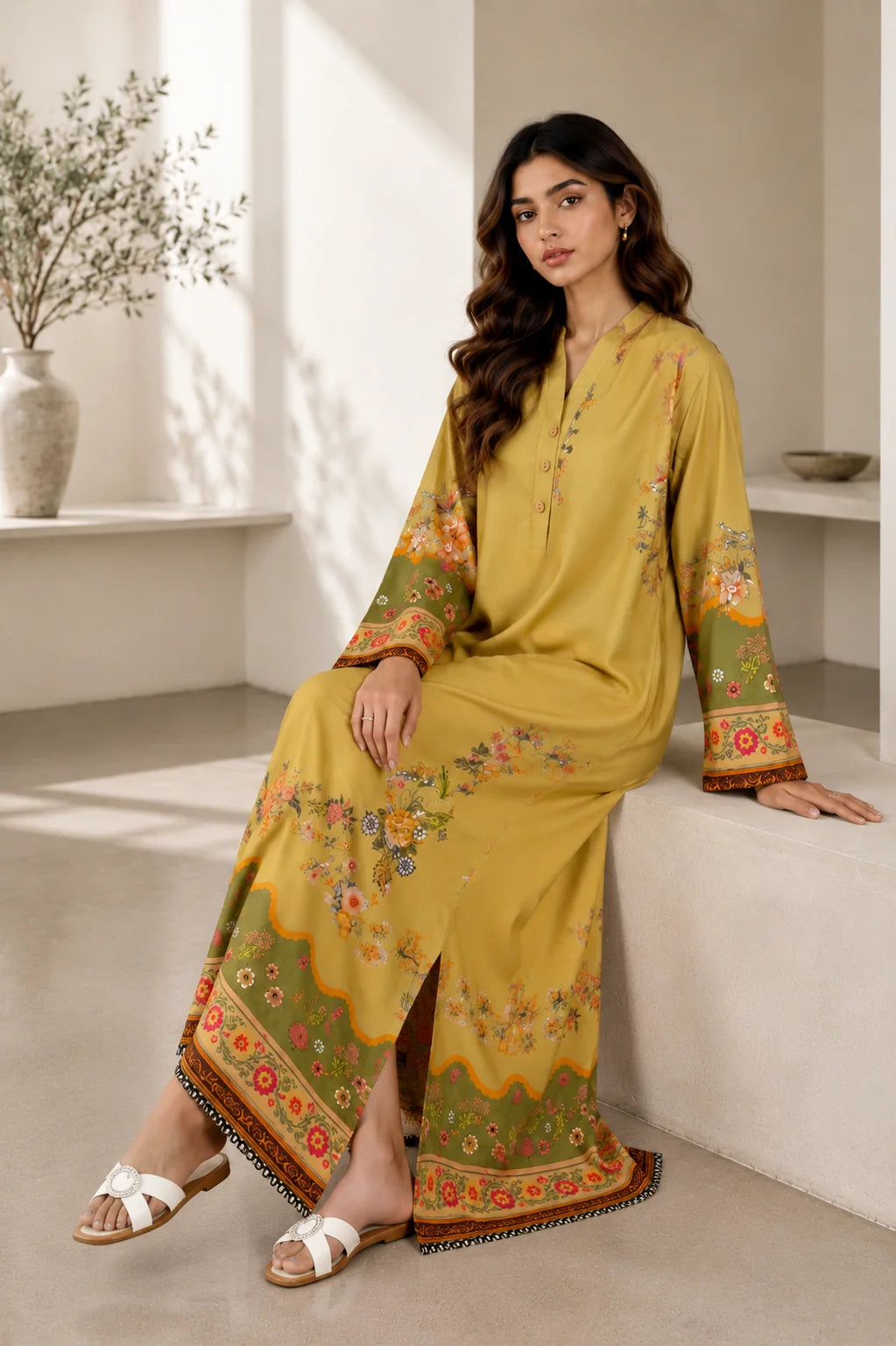 Printed Kaftan Long Length - 902