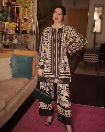 Trendy Hania Amir Unstitched 2pcs Set - UN-804