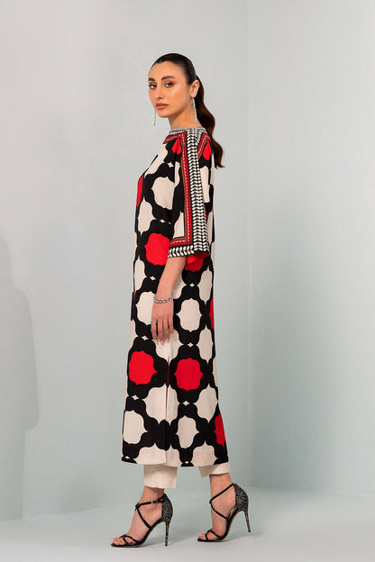 Unstitched 2pcs Set Digital Printed Poly Lawn- UN-8215