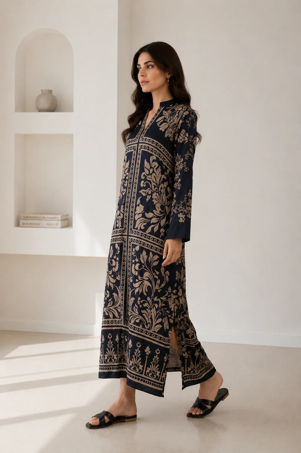 Printed Kaftan Long Length - 900