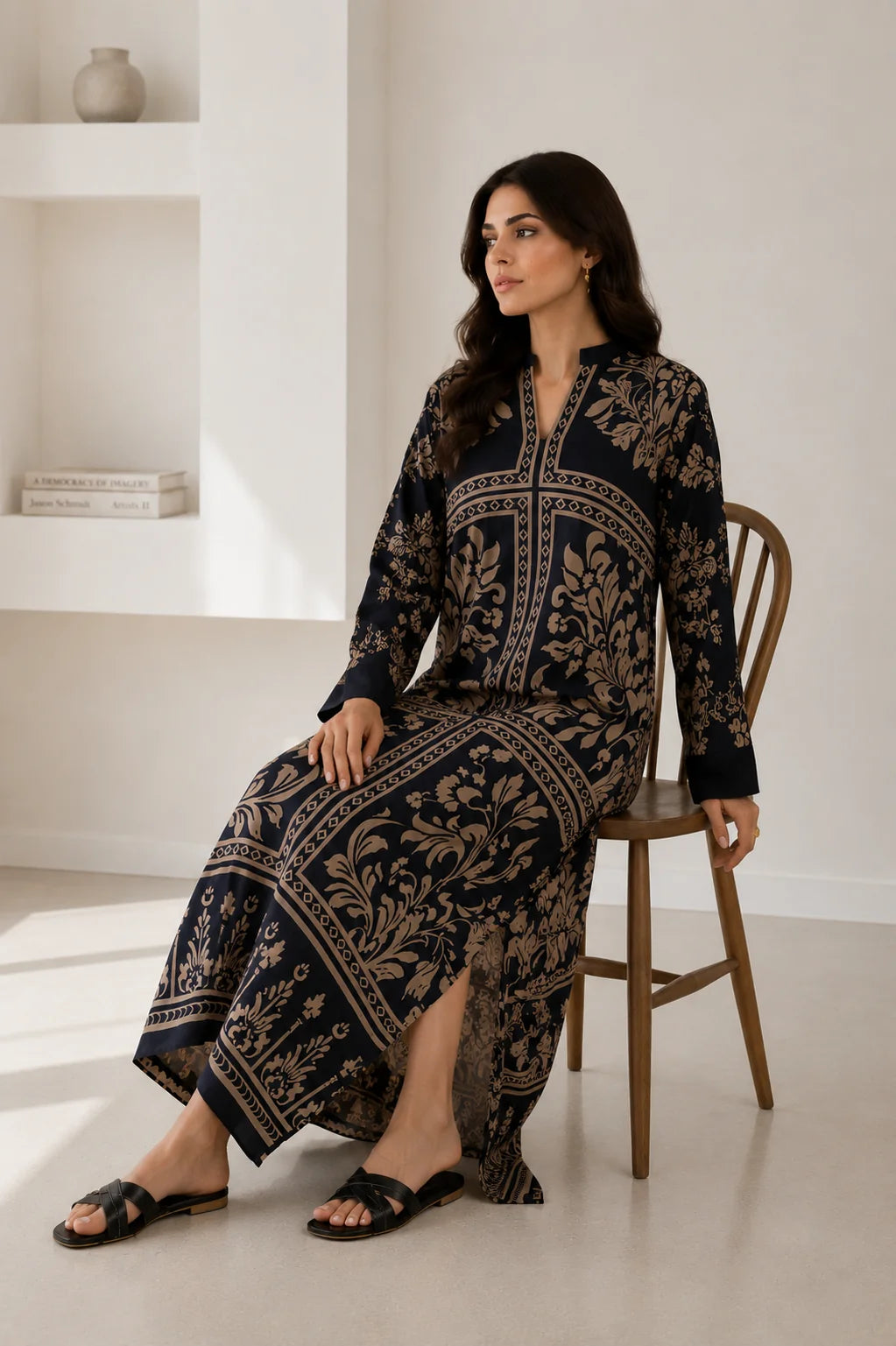 Printed Kaftan Long Length - 900