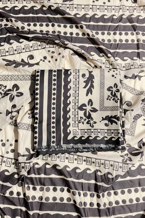 Trendy Hania Amir Unstitched 2pcs Set - UN-804