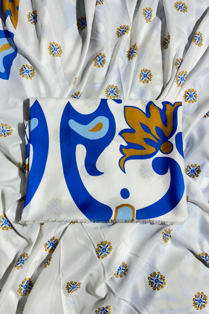 Unstitched 2pcs Long Shirt & Trouser Set - UN-8217