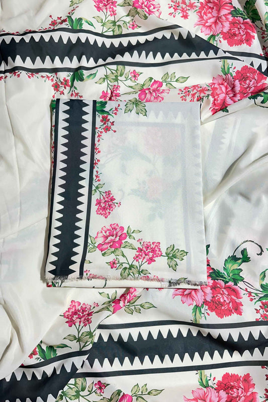 Unstitched 2pcs Set Digital Printed Poly Lawn- UN-8214