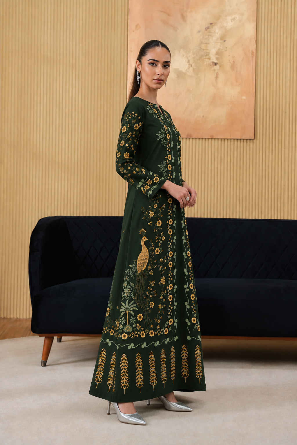Printed Kaftan Long Length - 899