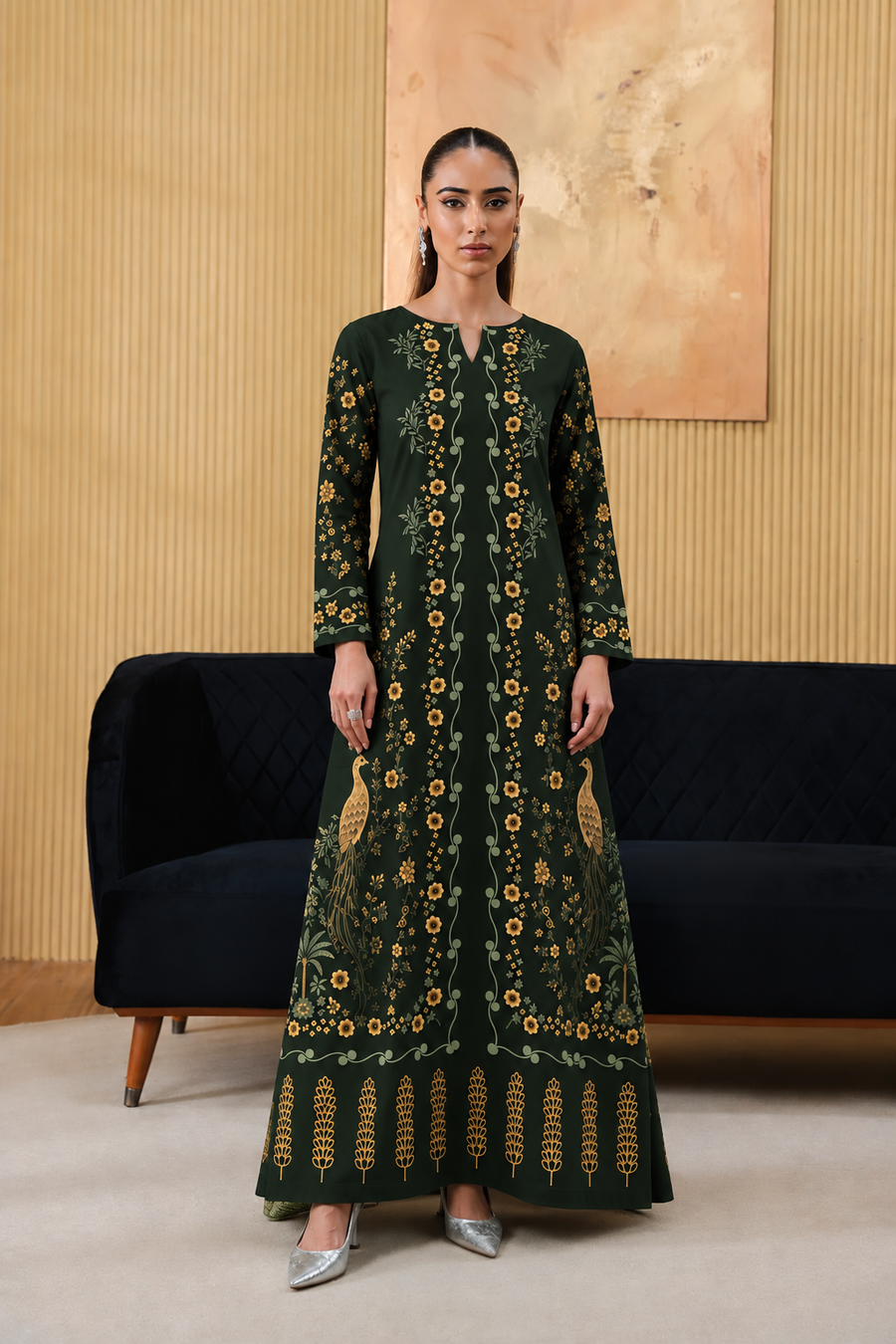 Printed Kaftan Long Length - 899