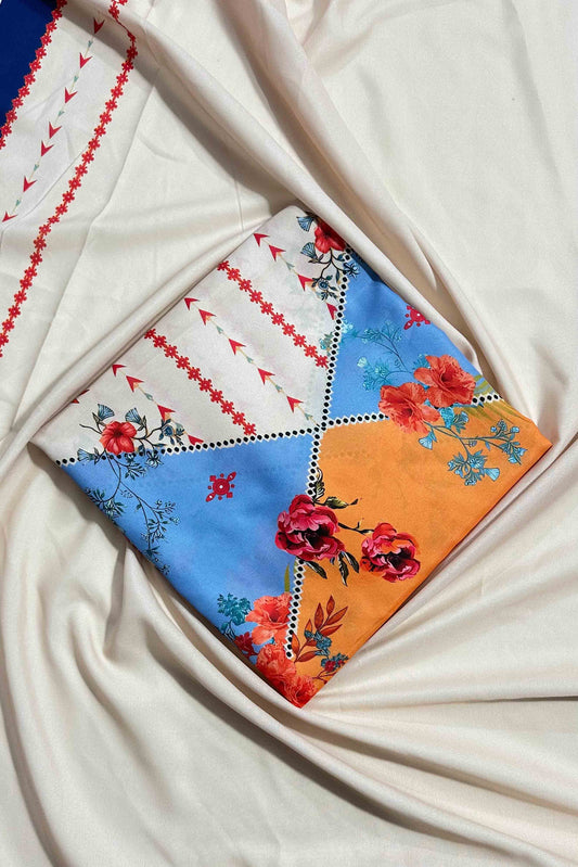 Unstitched 2pcs Digital Printed Set - UN-8225